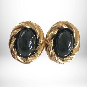 Rare 1984 Kenneth Jay Lane Signed Color Attraction Earrings 9ct. Gold- NIB